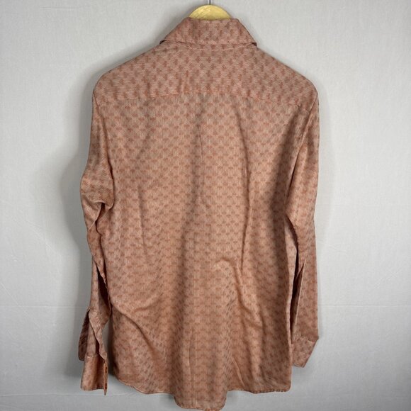 Vintage Arrow Chaparral perma-iron diamond weave shirt medium 70s style Disco - Picture 6 of 6